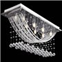 vidaXL Plafonnier avec perles en verre cristal Étincelant Blanc 8 x G9 29 cm