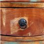 vidaXL Armoire Ronde en Bois Solide recyclé avec 3 tiroirs Armoire de Rangement