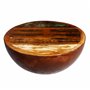 vidaXL Table Basse Forme de Bol avec Base en Acier Bois Recyclé Meuble Salon