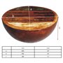 vidaXL Table Basse Forme de Bol avec Base en Acier Bois Recyclé Meuble Salon