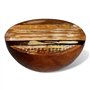 vidaXL Table Basse Forme de Bol avec Base en Acier Bois Recyclé Meuble Salon