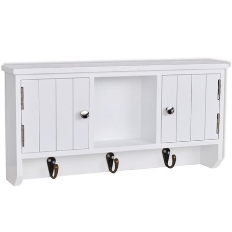 vidaXL Armoire Murale pour clés et Bijoux avec Portes et Crochets