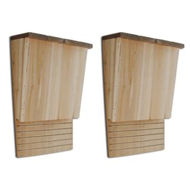 vidaXL 2X Maisons pour Chauve-Souris Cage Enclos Animaux Jardin Cour Extérieur