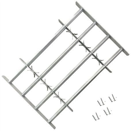 vidaXL Grille de Défense Ajustable à 4 Traverses pour Fenêtre Maison Bureau