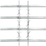 vidaXL Grille de Défense Ajustable à 4 Traverses pour Fenêtre Maison Bureau