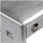 vidaXL Table Basse Table de Chevet Nuit Aviateur en Aluminium 3 tiroirs Vintage