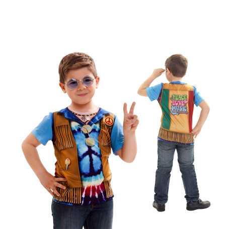 Viving Costumes Viving Costumes231081 Hippie garçon à Manches Courtes pour Homme Taille Unique (6–8 Ans)