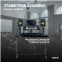 Vonyx Pied Support pour DJ, Indispensable pour Tous les DJ, Deck Réglable, Facile à Monter, Très Résistant, Idéal pour Tables de