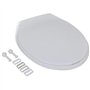 vidaXL Abattant WC Fermeture Douceur Blanc Ovale Salle de Bain Siège Toilette