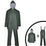 vidaXL Combinaison de Pluie imperméable 2 pcs avec Capuche Vert XL, Longs imperméables avec Capuche, Vestes de Pluie, vêtements 