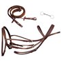 vidaXL Bride Flash avec rênes et Embout Complet Marron Bridon Bride pour Cheval