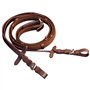 vidaXL Bride Flash avec rênes et Embout Complet Marron Bridon Bride pour Cheval