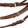 vidaXL Bride Flash avec rênes et Embout Complet Marron Bridon Bride pour Cheval