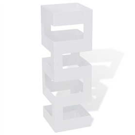 vidaXL Porte-Parapluie Carré Stockage pour Cannes Bâtons Acier Entrée Couloir