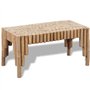 vidaXL Table Basse en Bambou Table de Salon résistante Meuble Mobilier de Salon