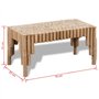 vidaXL Table Basse en Bambou Table de Salon résistante Meuble Mobilier de Salon