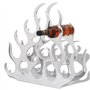 vidaXL Casier à vin Porte-Bouteilles Aluminium 11 Bouteilles avec Table Argent
