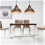 vidaXL 2x Plafonnier Semi-sphérique Couleur Cuivre Lumière Lampe Suspension