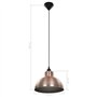 vidaXL 2x Plafonnier Semi-sphérique Couleur Cuivre Lumière Lampe Suspension