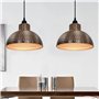 vidaXL 2x Plafonnier Semi-sphérique Couleur Cuivre Lumière Lampe Suspension