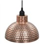 vidaXL 2x Plafonnier Semi-sphérique Couleur Cuivre Lumière Lampe Suspension