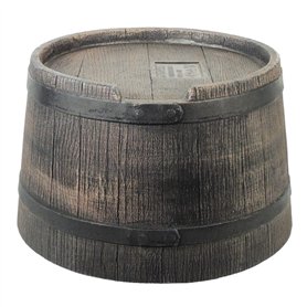 Pied pour récupérateur d'eau en Forme de barrique (Wiskey, 50 l) - PE, Brun - h20 x Ø40 cm