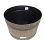 Pied pour récupérateur d'eau en Forme de barrique (Wiskey, 50 l) - PE, Brun - h20 x Ø40 cm