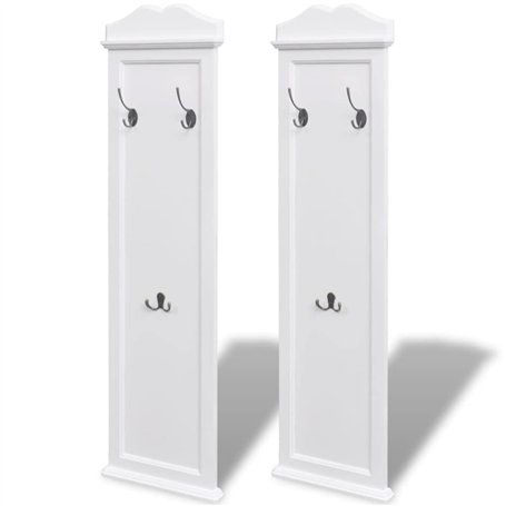 vidaXL 2x Porte-Manteaux Mural Couloir Vestiaire Chambre à Coucher Maison