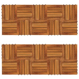 vidaXL Tuiles de Terrasse Modèle Vertical 20 pcs, Dalles de Terrasse, Revêtements de Sol, Carreaux de Plancher Jardin Extérieur,