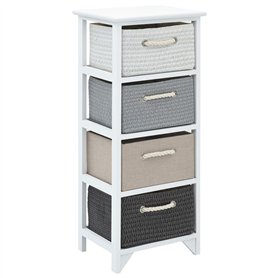 vidaXL Armoire de Rangement 4 tiroirs Bois Armoire latérale Table de Chevet Nuit