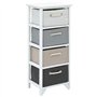 vidaXL Armoire de Rangement 4 tiroirs Bois Armoire latérale Table de Chevet Nuit