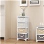 vidaXL Armoire de Rangement 4 tiroirs Bois Armoire latérale Table de Chevet Nuit