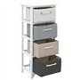 vidaXL Armoire de Rangement 4 tiroirs Bois Armoire latérale Table de Chevet Nuit
