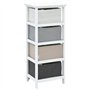 vidaXL Armoire de Rangement 4 tiroirs Bois Armoire latérale Table de Chevet Nuit