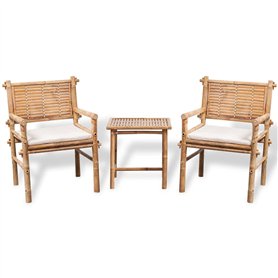 vidaXL Jeu de mobilier de Jardin 5 pcs Bambou Ensemble Salon de Jardin terrasse