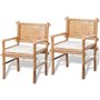 vidaXL Jeu de mobilier de Jardin 5 pcs Bambou Ensemble Salon de Jardin terrasse