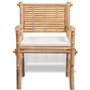 vidaXL Jeu de mobilier de Jardin 5 pcs Bambou Ensemble Salon de Jardin terrasse