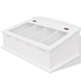 vidaXL Range-Couverts Style Baroque PFDM Blanc Rangement de Couverts Bijoux