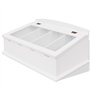 vidaXL Range-Couverts Style Baroque PFDM Blanc Rangement de Couverts Bijoux