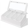 vidaXL Range-Couverts Style Baroque PFDM Blanc Rangement de Couverts Bijoux