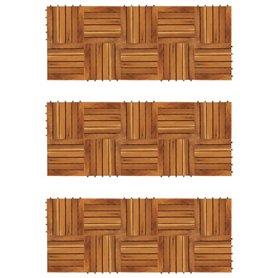 vidaXL 30x Acacia Tuile de Plancher Modèle Vertical Carreaux de Plancher