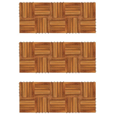 vidaXL 30x Acacia Tuile de Plancher Modèle Vertical Carreaux de Plancher