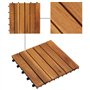 vidaXL 30x Acacia Tuile de Plancher Modèle Vertical Carreaux de Plancher