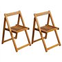 vidaXL Lot de 2 chaises de Jardin Pliantes en Bois d'acacia