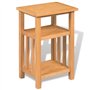 vidaXL Table d'Appoint avec Etagère de Magazines Chêne Massif 27x35x55 cm