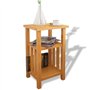 vidaXL Table d'Appoint avec Etagère de Magazines Chêne Massif 27x35x55 cm