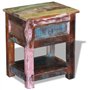 vidaXL Table d'appoint avec 1 tiroir Bois de récupération 43 x 33 x 51 cm