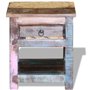 vidaXL Table d'appoint avec 1 tiroir Bois de récupération 43 x 33 x 51 cm