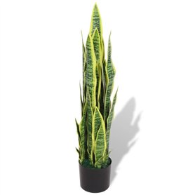 vidaXL Plante Artificielle et Pot Sansevière 90 cm Vert Décoration d'Intérieur