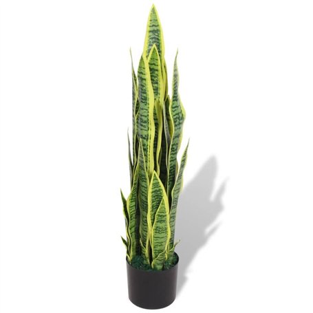 vidaXL Plante Artificielle et Pot Sansevière 90 cm Vert Décoration d'Intérieur